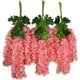 thumbnail image 3 of Nvzi 12 guirnaldas colgantes de glicina artificial de ratán, flores de seda, para decoración del hogar, fiestas y bodas (amarillas), 3 of 4