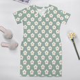 thumbnail image 5 of White Cartoon Flowers Loose Pocket Dress Dresses Summer Summer Dresses for Women, 5 of 9