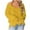 Yellow, variant on Dgankt Women's Sweaters Casual Solid Color Chic Off-the-Shoulder V-Neck Distressed Knit Pullover Sweater with Ruffled Trim,Sizes S-3XL
