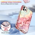 thumbnail image 4 of CASEFIV for iPhone 11 Pro Max Case,Heavy Duty Shockproof Full Body Protective Women Girls Marble Pattern Phone Cover for iPhone 11 Pro Max,Rose Gold, 4 of 8