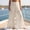 Beige, variant on Women's Summer Boho Tiered Layered Ruffle Wide Leg Pants Elastic High Waist Flowy Maxi Beach Trousers
