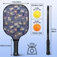 thumbnail image 3 of Pickleball Paddles Set,Pioneer Flower Floral Print Pattern Fiberglass Surface Pickleball Racket Set with 2 Indoor Outdoor Pickleball Balls and Pickleball Bag,Pickle-ball Equipment, 3 of 6