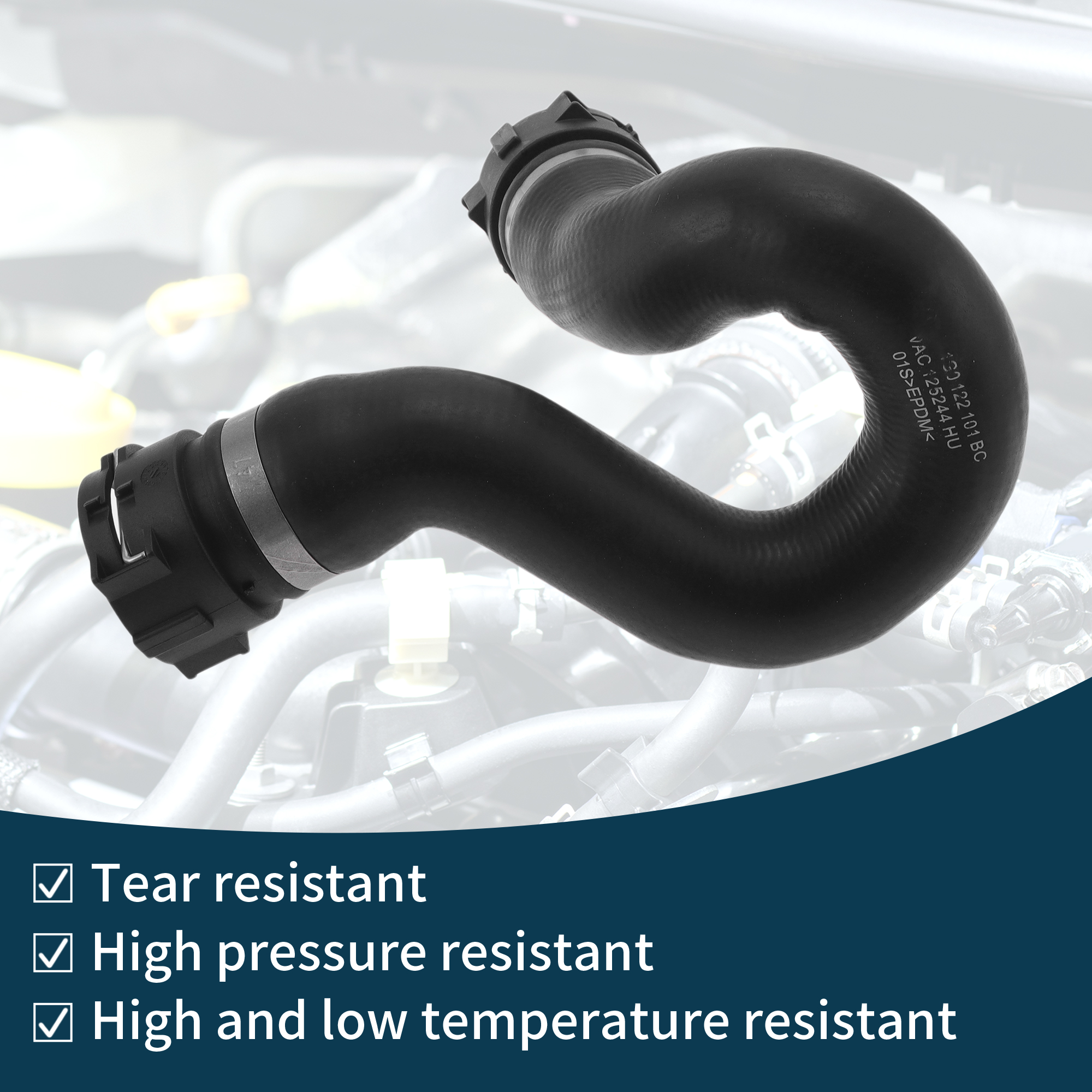 Unique Bargains Radiator Hose Heater Hose Radiator Outlet Hose Pipe No.4G0122101BC Water Pipe