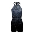 thumbnail image 6 of Rompers for Women Casual Halter Neck Backless Summer Boho Floral Printed Shorts Jumpsuits Sexy Beach Dressy 2026 M, 6 of 7