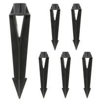 Ground Stakes 6 Pack - 9 Inch Heavy Duty Steel Tent Stakes, 1/2-14 NPSM Threaded, 2 Inch Diameter for Outdoor Anchoring, Camping, Garden, and Landscape