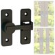thumbnail image 5 of Cerradura de puerta de granero, perno de puerta interior, hardware duradero, pestillo de puerta de seguridad para el hogar, para oficina, hotel, dormi negro, 5 of 8