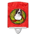 thumbnail image 1 of Carolines Treasures SC9084CNL Welsh Springer Spaniel Christmas Wreath Ceramic Night Light, 1 of 1