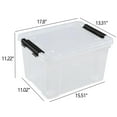 thumbnail image 4 of Pekky 34 Quart Clear Storage Bins with Lid, Latching Box Totes (4 Packs), 4 of 4
