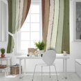 thumbnail image 5 of Fsddascl Sage Green Blackout Curtains for Bedroom/Living Room, Thermal Insulated Kitchen Curtains, Farmhouse Wood Grain Vintage Brown Striped Grommet Darkening Window Treatment Drapes 52"x63"x2, 5 of 6