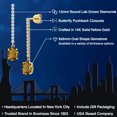 thumbnail image 2 of Gem Stone King 14K Yellow Gold Whiskey Quartz and Lab Grown Diamond Dangle Earrings for Women | 2.36 Cttw | Gemstone Birthstone | Oval 8X6MM, 2 of 6