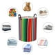 thumbnail image 4 of Balery Mexican Serape Blanket Stripes Cesta de ropa redonda con asas, impermeable, independiente, para ropa, juguetes, dormitorio y familia-Small, 4 of 6