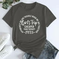 thumbnail image 1 of T-Shirt à Manches Courtes pour Femmes Seductiva Soldes de Liquidation Voyage de Fille 2025 T-Shirt Mode pour Femmes Col Rond Décontracté Manches Courtes0, 1 of 5