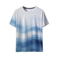 thumbnail image 4 of Odbmxy T Shirt Women Short Sleeve Summer Tie-Dye Women's Tops Workout Blue Gym Casual Loose Vintage Tops, 4 of 9