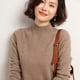 thumbnail image 2 of Jersey de cuello semialto para mujer Jersey grueso y cálido con parte inferior de color liso para mujer Modelos de otoño e invierno Jersey de mujer, 2 of 6