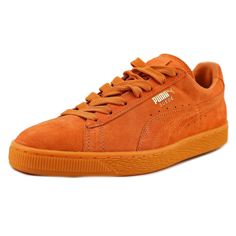 Puma Suede Classic Men Round Toe Leather Orange Sneakers - Walmart.com