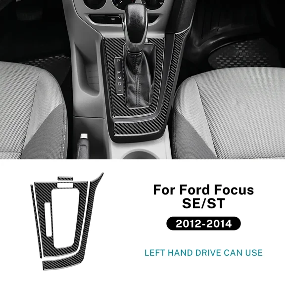 Real Soft Carbon Fiber Car Gear Shift Frame Panel Sticker For Ford Focus 3 MK3 2012 2013 2014 SE/ST LHD RHD Trim Accessories.