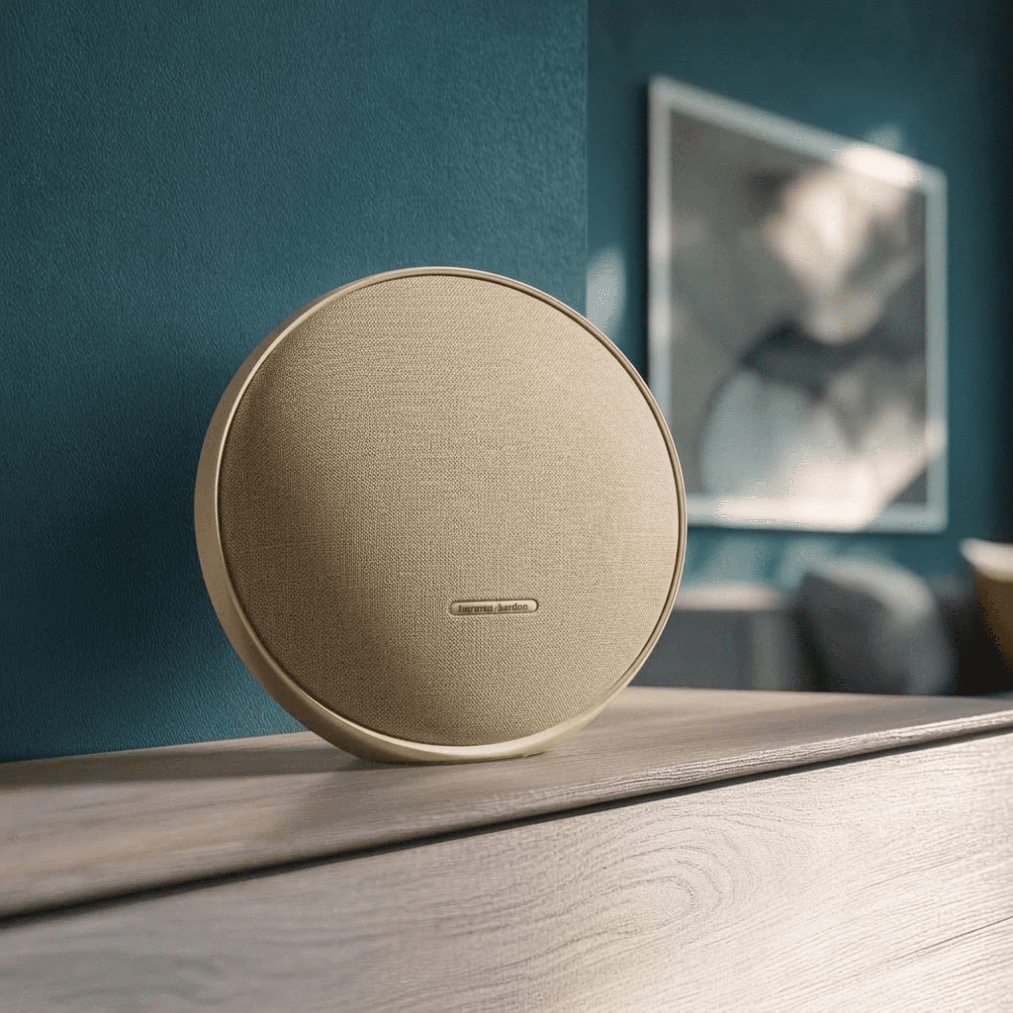 Harman Kardon Onyx Studio 9 Gold - Bluetooth Portable Wireless Speaker with Deep Bass, Built-in Battery, Multi-Speaker Pairing, Premium Home Audio