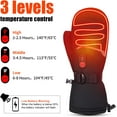 thumbnail image 5 of Snow Deer Heated Mittens Gloves for Men Women, Palm & Handback Heated Rechargeable Electric Ski Snow Mitts with 7.4V 2200mAh Battery for Winter Skating Camping Hunting Hiking Running, 5 of 12