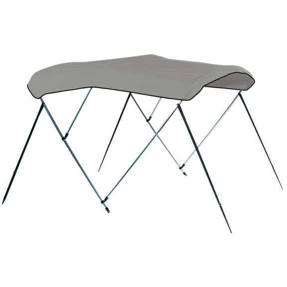 Carver A4681UB10 46 x 36 x 79-84 in. Mossy Oak Shadow Grass Polyester 3-Bow Ready to Assemble Bimini Top Kit, Cadet Grey