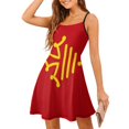 thumbnail image 3 of Woman's Dress The Dress Flag of Occitanie Women's Sling Dress Novelty Cocktails, 3 of 4