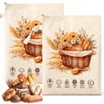 thumbnail image 3 of Sitlais Reusable Beeswax Bread Bags, 2 Pack 17 x 13 in Linen Bags with L Shaped Zipper for Sourdough Loaves, Homemade Bread and Freezer Safe Storage, 3 of 10