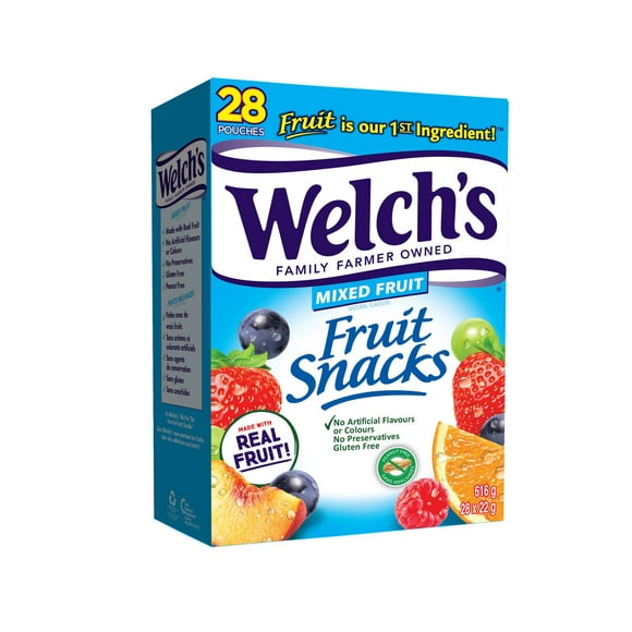 Collations de fruits mélangés sans gluten Welch's 28 collations aux fruits mélangés