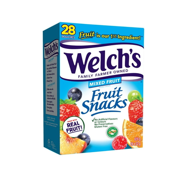 Collations de fruits mélangés sans gluten Welch's 28 collations aux fruits mélangés