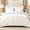 White, variant on Exclusivo Mezcla 3 Pieces King Comforter Set Pink, Lightweight Jacquard Striped King Size Bedding Comforter Sets for All Seasons