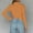 Orange, variant on T Shirts For Women Long Sleeve Solid Color Tops High Neck Classic Tee Clothing 3Xl Orange