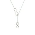 thumbnail image 2 of Delight Jewelry Je T'aime Infinity Sign Silver tone Elegant Infinity Lariat Necklace, 2 of 4