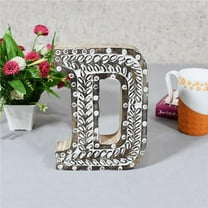 D Alphabet Handmade Letter Block Eco-Friendly Wall Decor, Natural Antique