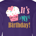 thumbnail image 4 of Inktastic It's My Birthday Cupcake Long Sleeve T-Shirt, 4 of 5