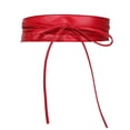 thumbnail image 1 of Cinturón Ancho de cintura Hugo para mujer y niña de cuero PU Rojo Pretina ancha, 1 of 10