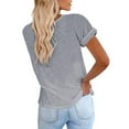 thumbnail image 3 of Sherrylily Women Short Sleeve Shirts Loose Casual Summer Basic Tops Fashion Tee, 3 of 3