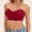 F-80Red, variant on ZHOGXU Women's Bra With Transparent Straps Solid Color Wireless Seamless Push Up Breathable Comfortable Soft Bralette For Everday Wear