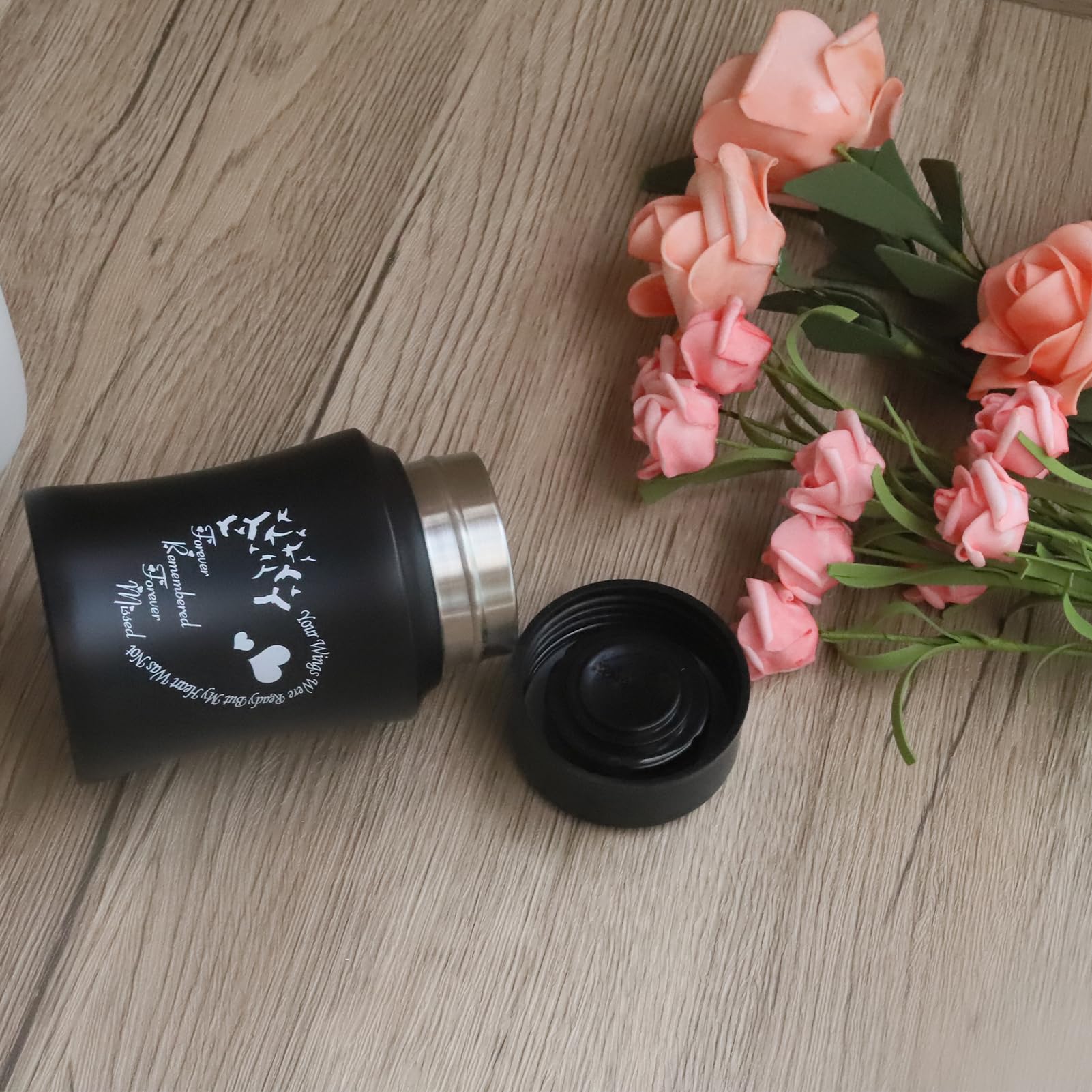 4.5 Inches Small Urn for Human Ashes Small Keepsake Urn Heart Pattern Memorial Ashes ContainerStainless Steel Mini Cremation Urn