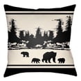 thumbnail image 5 of Lodge Cabin Woodland Tan and Beige 20 x 20 In. Pillow with Poly Fill, 5 of 7