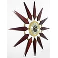 thumbnail image 2 of Infinity Instruments Orion 30 Inch Walnut Mid-Century Modern Starburst Wall Clock, 2 of 5