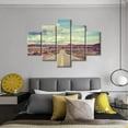 thumbnail image 2 of TISHIRON 5PCS Framed Landscape Theme Canvas Wall Art Set,60"x32" Desert Road Landscape Wall Canvas Art Decor, 2 of 7