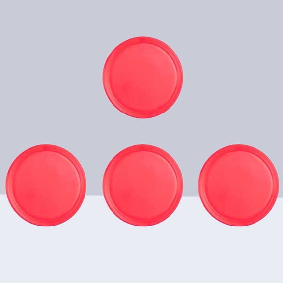 Worgeous 8-Piece 50mm Red Air Hockey Puck and Pusher Replacement Set for Game Tables and Accessories