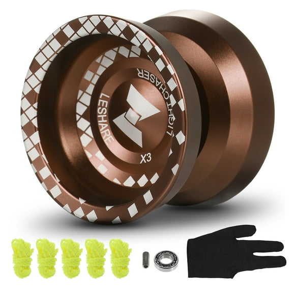Professional Yoyo Ball Aluminum Alloy Responsive YoYo with Unresponsive Bearing for Professionals Beginners
