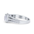 thumbnail image 6 of Halo Round Accent Dazzling Ring CZ 925 Sterling Silver Size 6, 6 of 6