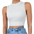 thumbnail image 5 of OKBOP Womens Long Sleeve Tops,Sleeveless Solid Color Vest Sexy T-Shirt Fashion Black Blouse for Women Dressy Oversized Button Down Shirts for Women, 5 of 7
