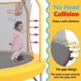 thumbnail image 4 of 55" Trampoline for Kids with Basketball Hoop, 4.6 ft Toddler Trampoline with Enclosure Net, Indoor Outdoor Mini Recreational Trampolines, Gifts for Boys Girls Aged 3-6,110LBS Capacity, Yellow, 4 of 9