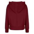 thumbnail image 6 of Turilly Fashion Women's Casual Comfortable Long Sleeve Half Zipper Pocket Blouse Top Hooded Sweatshirts, 6 of 6