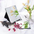 thumbnail image 5 of Portable PU Leather Mirror Foldable Table Makeup Mirror with Adjustable Stand (Black), 5 of 5