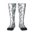 thumbnail image 1 of Fotbe Flowers and Butterflies Calcetas Divertidas Estampadas para Hombre y Mujer, Calcetas de Algodón hasta la Rodilla para Caminar, Correr, Enfermería y Embarazo, 1 of 6