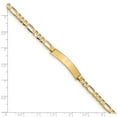 thumbnail image 3 of 14K Yellow Gold bracelet ID Figaro 8 in 5.5 mm 5 Flat Link, 3 of 3