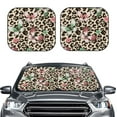 thumbnail image 2 of Disketp 2 Piece Leopard Dots Seamless Pattern Pattern Windshield Sunshades,Folding Windshield Sun Shade For Car Suv Trucks Sedan,Blocks Uv Rays Sun Visor Protector-Large, 2 of 7