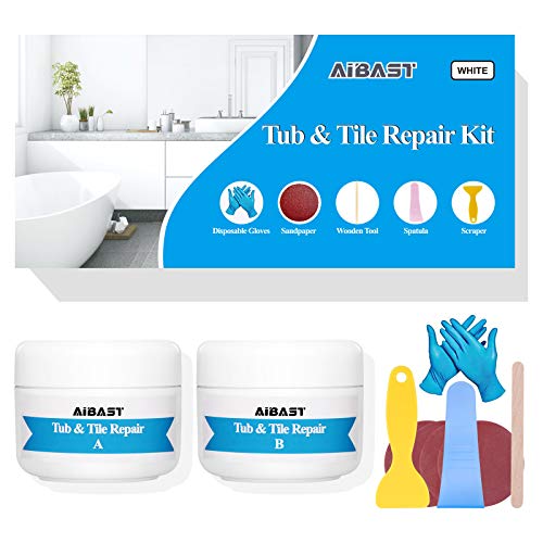 Tub, Tile and Shower Fiberglass Repair Kit, 3.5 oz Porcelain,Bathtub Repair Kit White Toilet